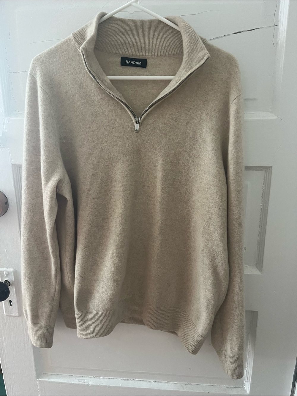 NAADAM 100% cashmere quarter zip pullover sweater
